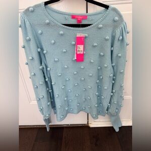 Lilly Pulitzer kippa sweater in ravello blue NWT sz XL